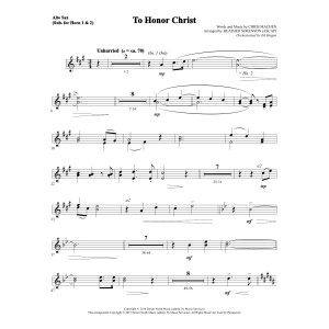 To Honor Christ - Alto Sax 1-2 (sub. Horn 1-2)
